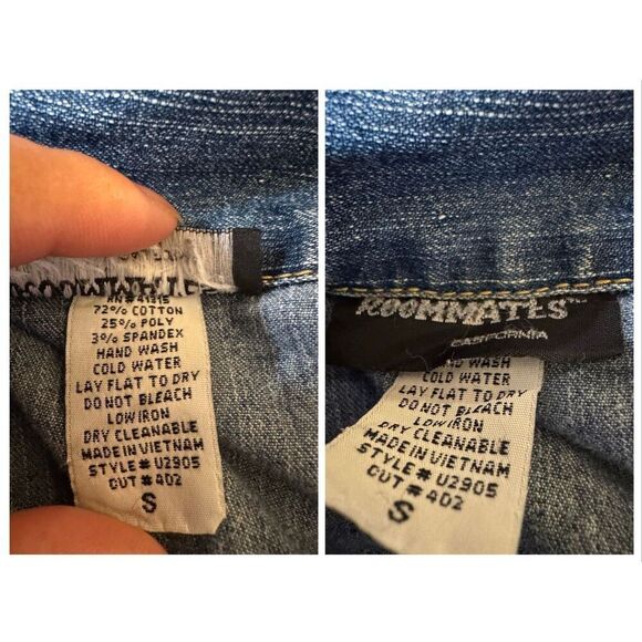 Roommates long sleeve denim jean jacket S - Picture 6 of 6
